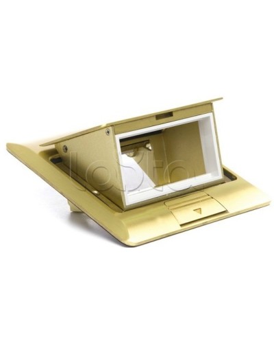 Люк в пол на 2 модуля (45х45мм), латунь Экопласт 70020 в Нефтеюганске Системы лючков и колонн Pintop.ru