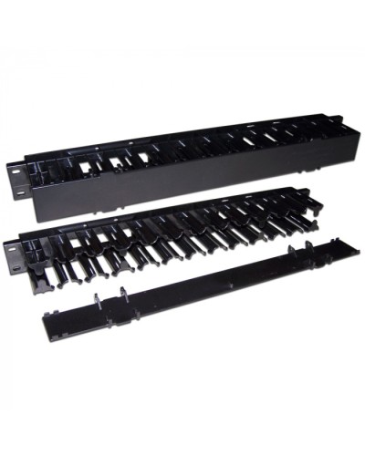 Кабельный органайзер 19 пластиковый, c крышкой, 1U LANMASTER (LAN-ORG/CVP-1U) в Нефтеюганске Кабельные органайзеры Pintop.ru