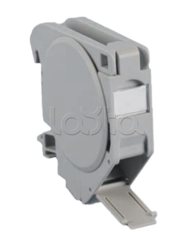 Крепление на DIN-рейку для модулей Keystone Jack c крышками Hyperline FP-IE-DIN-KJ-1A-GY в Нефтеюганске Коммутационные изделия Pintop.ru