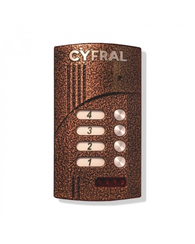 Блок вызова видеодомофона на 4 абонента Цифрал M-4.2/VС в Нефтеюганске Вызывные аудиопанели малоабонентные Pintop.ru