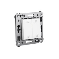 Выключатель двухклавишный в стену, "Avanti", "Белое облако" DKC 4400104