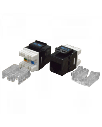 Модуль Keystone RJ45, Cat.6, UTP, 180 градусов, черный TWT (TWT-OK45UTP180/6-BK) в Нефтеюганске Модули Keystone Pintop.ru