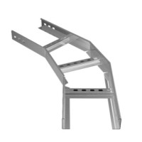 Угол горизонтальный 45° 100х50 (1,2) для лестничного лотка ПожТехКабель (650-300)