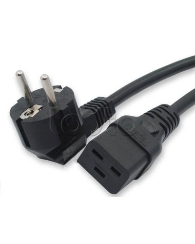Кабель питания (Shucko - C19), 16A, угловая вилка, 5м Hyperline PWC-IEC19-SHM-5.0-BK в Нефтеюганске Патч-корды и пигтейлы Pintop.ru