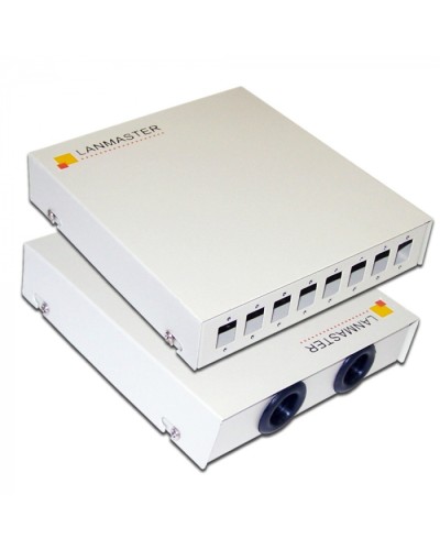 Кросс оптический настенный, металлический, на 8 SC адаптеров LANMASTER (LAN-FOBM-WM-8SC) в Нефтеюганске Кросс оптический Pintop.ru