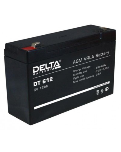 Аккумулятор свинцово-кислотный Delta DT 612 в Нефтеюганске Электротехническое оборудование Pintop.ru