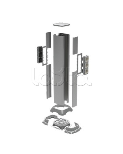Колонна алюминевая 0,71 м, цвет светло-серебристый металлик DKC 09591 в Нефтеюганске Аксессуары для стоек и шкафов Pintop.ru