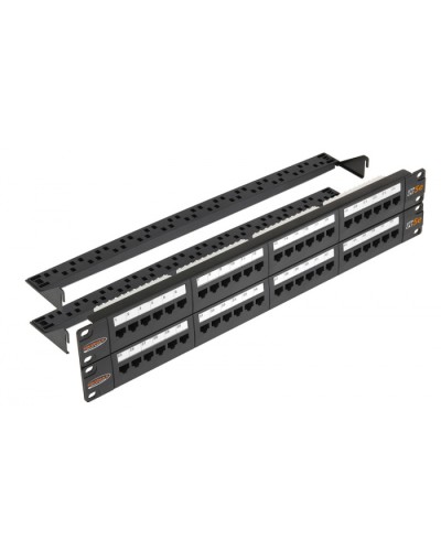Патч-панель 19, 2U, 48xRJ45 NIKOMAX (NMC-RP48UD2-2U-BK) в Нефтеюганске Патч панель Pintop.ru