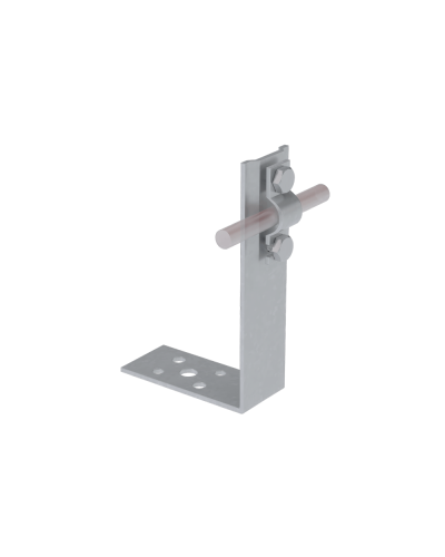 Угловой держатель болтовой для прутка Ø 5-10 мм H150 мм CU КМ-Профиль (UDB-H150-D5-10 CU) в Нефтеюганске Монтажные материалы Pintop.ru