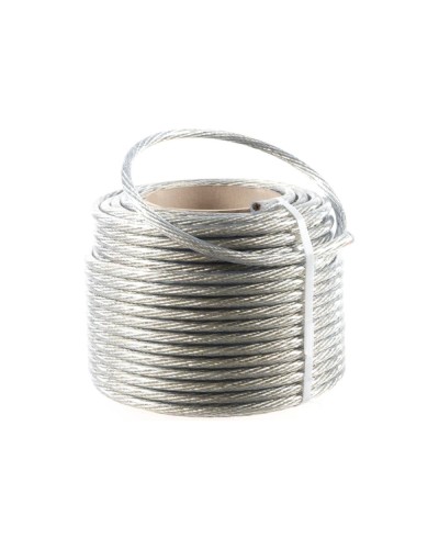 Трос стальной в ПВХ изоляции d=10.0 мм, катушка 50 метров REXANT (09-5300) в Нефтеюганске Крепежные изделия Pintop.ru