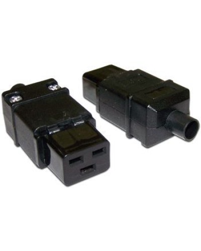 Вилка Lanmaster LAN-IEC-320-C19 IEC 60320 C19 16A 250V black в Нефтеюганске Коммутационные изделия Pintop.ru