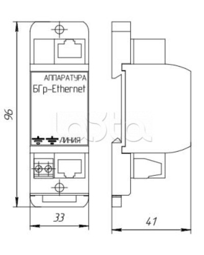 Устройство защиты от импульсных перенапряжений Forteza Блок БГр-Ethernet-PoE в Нефтеюганске Устройства защиты операционных процессоров (ОПС) Pintop.ru