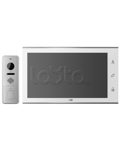 Комплектвидеодомофона CTV-DP4105AHD (белый) в Нефтеюганске Комплекты домофонов Pintop.ru