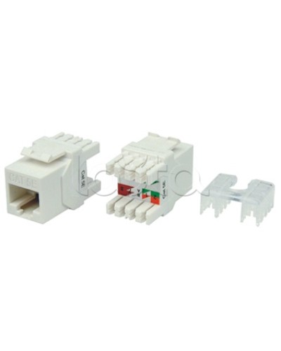 Вставка Keystone Jack RJ-45(8P8C) Hyperline KJ8-8P8C-C5e-180-WH в Нефтеюганске Модули Keystone Pintop.ru