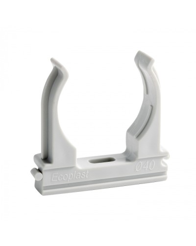 CF40G Держатель (клипса), без галогена, для труб D40мм (10шт) Экопласт (41740-10HF) в Нефтеюганске Держатели, клипсы, скобы Pintop.ru