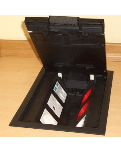 Люк в пол на 6 модулей (45х45мм) с суппортом и коробкой, пластик Экопласт 70062 в Нефтеюганске Системы лючков и колонн Pintop.ru