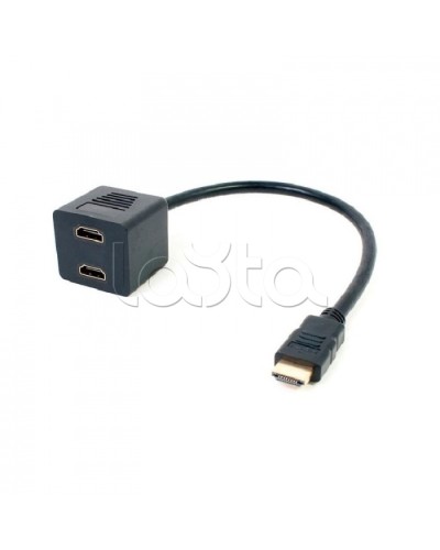 Переходник штекер HDMI - 2 гнезда HDMI (провод) GOLD (10шт/уп) REXANT 17-6832 в Нефтеюганске Проходные адаптеры Pintop.ru