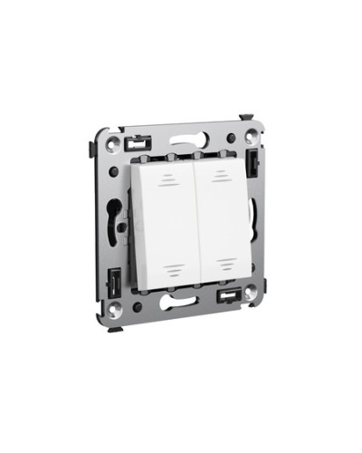 Выключатель двухклавишный в стену, Avanti, Белое облако DKC 4400104 в Нефтеюганске Аксессуары для стоек и шкафов Pintop.ru