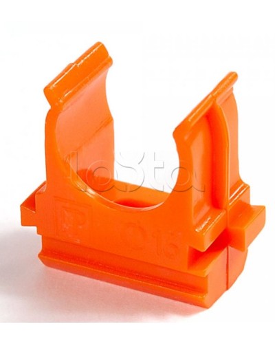 Крепёж-клипса для труб АБС-пластик оранжевая д20 в малой упаковке (10шт/1000шт уп/кор) Промрукав (PR13.0067) в Нефтеюганске Держатели, клипсы, скобы Pintop.ru