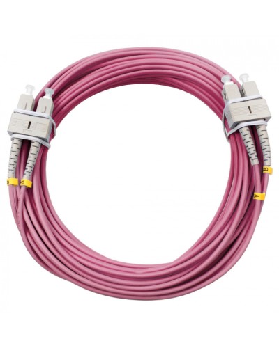 Шнур оптический duplex SC-SC 50/125 mm OM4 20м LSZH Cabeus FOP-50-OM4-SC-SC-20m в Нефтеюганске Патч-корды оптические Pintop.ru