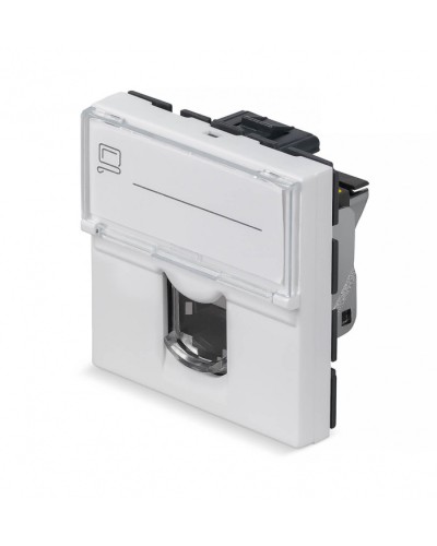 Модуль Keystone Jack RJ-45(8P8C), 180 градусов, категория 6a, экранированная Cabeus (KJ-RJ45-Cat.6a-SH-180T-FP-L-45) в Нефтеюганске Модули Keystone Pintop.ru