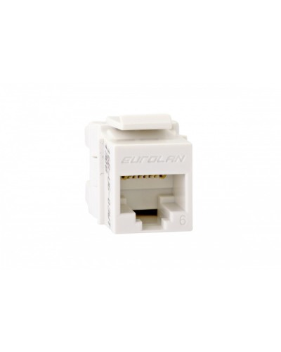 Вставка Keystone RJ45, кат. 6, неэкран. Eurolan (16B-U6-03WT) в Нефтеюганске Коннекторы Pintop.ru