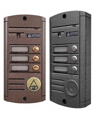 Видеопанель вызывная накладная на 3 абонента Activision AVP453 (PAL, медь) в Нефтеюганске Вызывные видеопанели малоабонентные Pintop.ru