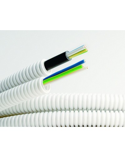 Электротруба ПВХ гибкая гофр. д.16мм, цвет серый, с кабелем ВВГнг(А)-LS 3х2,5мм² РЭК ГОСТ+, 50м DKC 9S91650 в Нефтеюганске Труба гофрированная Pintop.ru