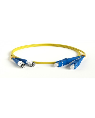 Патч-корд волоконно-оптический одномодовый SM 9/125 (OS2), SC/UPC-FC/UPC, 2.0 мм, duplex, LSZH, 30 м Hyperline FC-D2-9-FC/UR-SC/UR-H-30M-LSZH-YL в Нефтеюганске Патч-корды оптические Pintop.ru