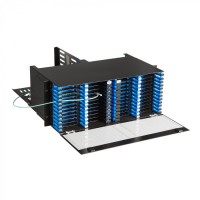 Бокс 19" на 48 компактных кассет MPO, 4U, черный LANMASTER (LAN-FOBM-48MCC-4U)