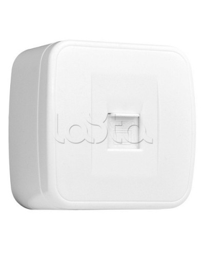 Минск Розетка RJ-45 1-местная, ОП 1А, 120В, белая EKF Basic (EGK01-035-10) в Нефтеюганске Розетки компьютерные и телефонные Pintop.ru