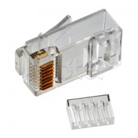 Коннектор RJ-45 кат.6, универсальный, со вставкой Cabeus 8P8C-C6-TWP