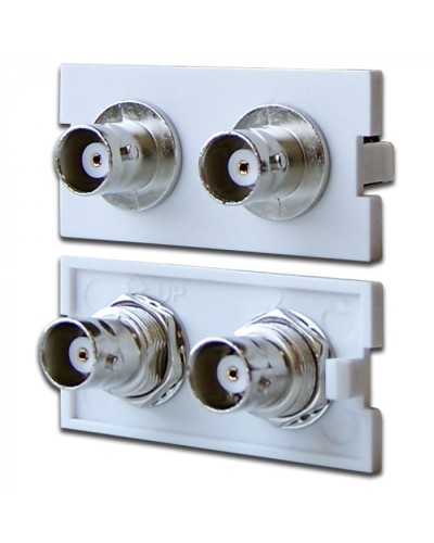 Вставка модульная с 2-мя BNC-адаптерами в розетку LAN-MB, белая LANMASTER (LAN-MBP-2BNC-WH) в Нефтеюганске Патч-корды оптические Pintop.ru