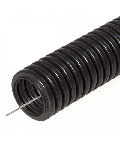 Труба гофрированная ПНД HF d16мм с протяжкой, легкая, безгалогенная Промрукав (100м) 161556 в Нефтеюганске Труба гофрированная Pintop.ru