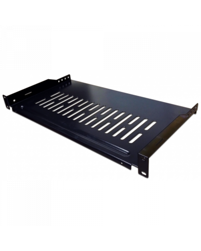 Полка фронтальная, с возможностью установки заднего фиксатора, 250 мм, 1U, 18 кг TWT (TWT-CB-SFBF250-1U/18) в Нефтеюганске Полки для шкафов и стоек Pintop.ru