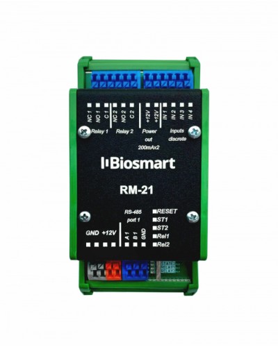 Релейный модуль BioSmart RM-21 OSDP в Нефтеюганске Контроллеры СКУД BioSmart Pintop.ru