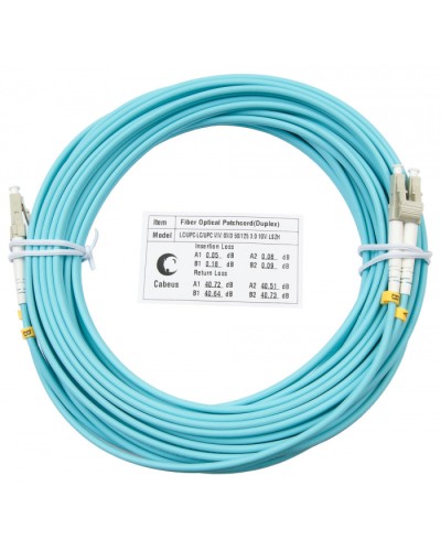 Шнур оптический duplex LC-LC 50/125 mm OM3 15м LSZH Cabeus FOP-50-LC-LC-15m в Нефтеюганске Патч-корды и пигтейлы Pintop.ru