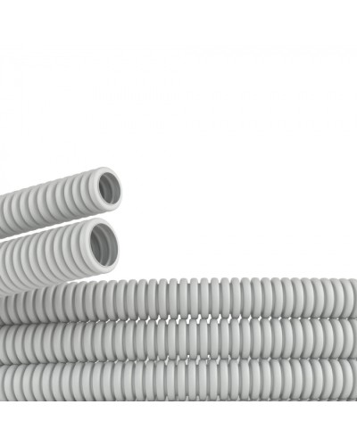 Труба ПВХ гибкая гофр. д.40мм, тяжёлая без протяжки, цвет серый DKC 90540 в Нефтеюганске Труба гофрированная Pintop.ru