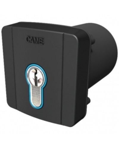 Ключ-выключатель встраиваемый с цилиндром замка DIN и синей подсветкой Came 806SL-0060 в Нефтеюганске Запчасти для шлагбаумов и автоматики Pintop.ru