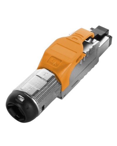 Разъем полевой оконцовки RJ-45 Hyperline (PLUE-8P8C-S-C6A-SH-OR) в Нефтеюганске Коннекторы Pintop.ru