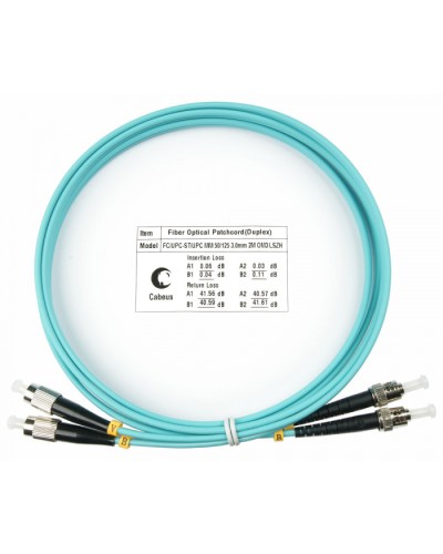 Шнур оптический duplex FC-ST 50/125 mm OM3 1,5м LSZH Cabeus FOP-50-FC-ST-1,5m в Нефтеюганске Патч-корды и пигтейлы Pintop.ru