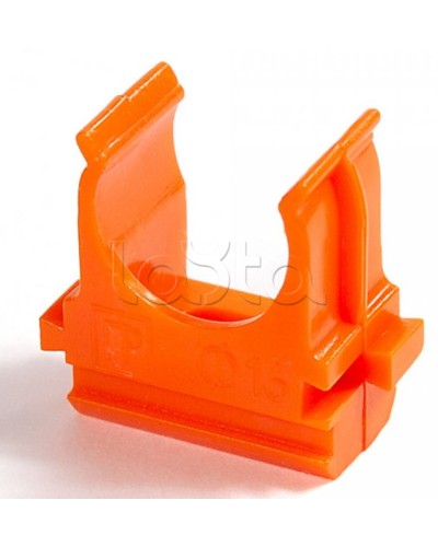 Крепёж-клипса для труб АБС-пластик оранжевая д25 в малой упаковке (10шт/500шт уп/кор) Промрукав (PR13.0068) в Нефтеюганске Держатели, клипсы, скобы Pintop.ru