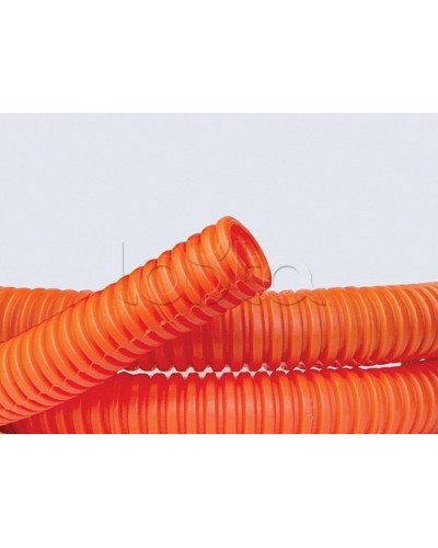 Труба ПНД гибкая гофр. д.16мм, лёгкая без протяжки, 100м, цвет оранжевый DKC 70916 в Нефтеюганске Труба гофрированная Pintop.ru