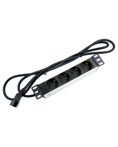 Блок евророзеток для 10 шкафов, горизонтальный, 4 розетки, 10 A Cabeus PDU-4P-2IEC в Нефтеюганске Блоки розеток Pintop.ru