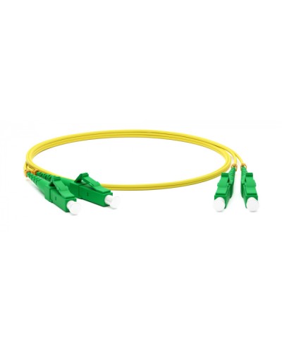 Патч-корд волоконно-оптический одномодовый SM 9/125 (OS2), LC/APC-LC/APC, duplex, LSZH, 5 м Hyperline FC-D2-9-LC/AR-LC/AR-H-5M-LSZH-YL в Нефтеюганске Патч-корды оптические Pintop.ru