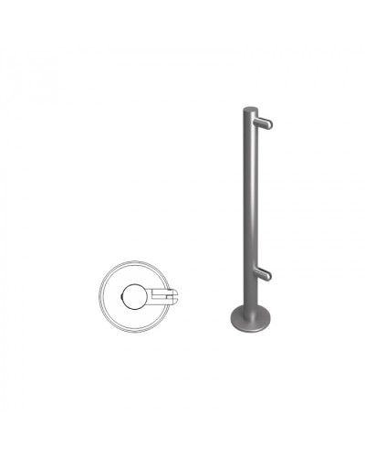 Стойка ограждения под стекло односторонняя h=800мм Oxgard Стойка ВЗР 2462-00.02-05 в Нефтеюганске Ограждения Pintop.ru