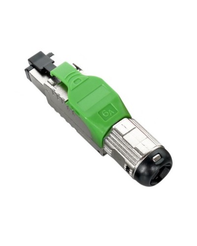 Разъем полевой оконцовки RJ-45 8P8C Hyperline PLUE-8P8C-S-C6A-SH-GN в Нефтеюганске Коннекторы и разъемы Pintop.ru