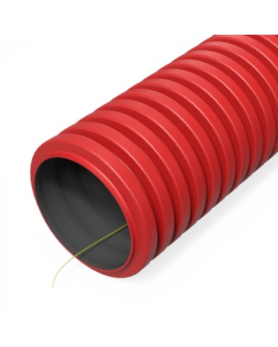 Труба гофр. двуст. ПНД гибкая тип 1250 (SN63) с/з красная d50 мм (100м/200м уп/пал) Промрукав (PR15.00977) в Нефтеюганске Труба гофрированная Pintop.ru