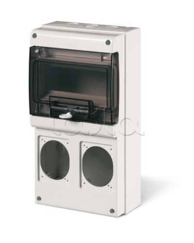 Корпус на 8 модулей и 2 поста с основанием 70х87 мм. Тип M340 DKC DIS6722300 в Нефтеюганске Аксессуары для стоек и шкафов Pintop.ru