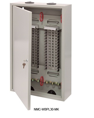 Щит распределительный настенный 30 плинтов NIKOMAX (NMC-WBPL30-MK) в Нефтеюганске Щиты электрические Pintop.ru